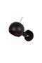 Black Metal Sconce with Fuzz E14 Socket 15X23X25 cm Bedroom Wall Lamp