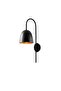Black Metal Sconce with Tufts E27 Wall Lamp 24X16X57 cm Living Room Lighting - 5