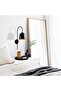 Black Metal Sconce with Tufts E27 Wall Lamp 24X16X57 cm Living Room Lighting - 3