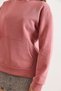 Women's Dusty Rose Hooded Kangaroo Pocket Loose Fit Fleece-Lined Sweatshirt Swt-19000797 - 5