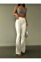 Alex Women's Stretch Fabric Off-White Spanish Jeans Trousers (Thick Fabric Does Not Show Inside) - 3