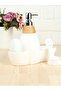 Porcelain White Liquid Soap Dispenser - Kitchen Countertop - with Brush and Sponge Gift - 500 ml - 6