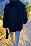 Beard Fabric Scarf Coat Black - 3