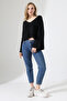 Women's Spanish Sleeve V-Neck Casual Knitwear Sweater - 3