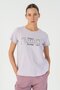 Regular Women's Crew Neck Purple T-Shirt