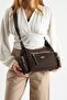 Women's Quality Suede Shoulder and Shoulder Bag with Two Side Pockets and 8 Compartments 735 - 2