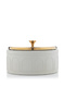 Beige Food Warmer 3 Liters with Golden Lid