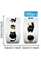 500PCS 500PCS Black Cat Sticker Rolls Funny Cartoon Cat Meme Cute Label Decals Crafts for Laptop Gui - 5
