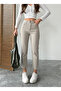 Stone Washed Cropped Linen Pants - 4