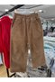 Boy's Brown Corded Fabric Velvet Trousers with Elastic Waist, Comfortable Cut, Jean Bottom, Winter Collection - 2