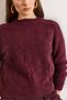 Women's Purple Lace-Like Knit Soft Textured Knitwear Sweater Kzk-19001053 - 6