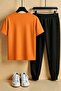 Unisex Zero Design Printed T-Shirt - 2-Piece Tracksuit Set - 2
