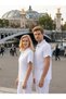 Women's Paris Model White Stretch Fabric Surgical Nurse Doctor Hospital Suit - 4