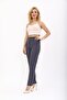 Elastic Waist Comfortable Slim Fit Women's Trousers - Smoked