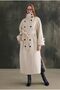 Funnel Neck Long Coat Ecru - 3