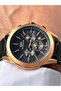 Functional Black-Copper Color Steel Band Steel Case Men's Wristwatch 1352.05 - 2