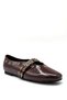 Trok Detailed Casual Women's Ballerina Flats Brown - 6