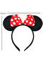 Minnie Mouse Crown Mouse Crown Headband with Red Bow - 5
