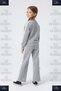 Female Children's Tracksuit with Bow, Stripes, Zero-Necklace Detail, Mannequin Knitted - 3