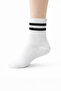 4-Piece Cotton Girls' Daily Socks Set – Modern Striped Pattern, Comfortable and High Quality - 4