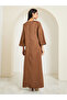 Women Brown Jacquard Jalabiya - 5