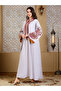 Women Grey Embroidered Velvet Jalabiya - 5