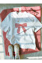 Women White T-Shirt with Gingham Bow Print