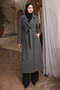 Smoked Waist Belted Long Cashmere Coat - 2