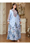 Women Floral Printed Embellished Jalabiya - 3