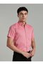 Men Pink Short Sleeve Oxford Shirt - 4
