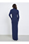 Women Knit Maxi Sweater Dress with Belt - 4