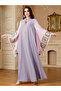 Women Sequin Patch Detail Butterfly Sleeve Jalabiya - 6