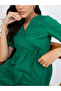 Women Green Wrap Maxi Dress - 6