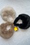 Non-Shedding Plush Ring Handle Women's Mini Durable Shoulder Bag Soft Fur Look Stylish Design - 2