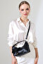 Black Women's Mini Size Long Crossbody Strap Hand and Shoulder Bag [20X16 cm] - 3
