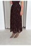 Hijab Asymmetrical Flock Printed Tulle Skirt - 3