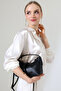 Black Women's Mini Size Long Crossbody Strap Hand and Shoulder Bag [20X16 cm] - 5