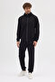 Compact Cotton Comfort Fit Men's Hooded Plain Tracksuit Set Ally-3021 - 3