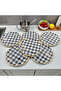 Sudedi Emma Gold Gilded Glass Cake Plate Set - 6