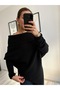 Madonna Collar Asymmetrical Cut Knit Sweater - 2