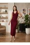 Women, Piped Detail Button Crop Cardigan/Zero Sleeve Dress Knitwear Set/Set New Season - 2