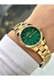 Steel Band Steel Case Gold-Green Color Women Wristwatch 2457Mr - 3