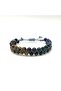 Certified Cancer Zodiac Natural Stone Double Row Macrame Bracelet - 2