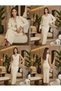 Women, Piped Detail Button Crop Cardigan/Zero Sleeve Dress Knitwear Set/Set New Season - 4