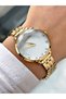 Special Design Steel Band Gold Color Women Wrist Watch Lc08077Mr - 3