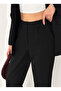 Black Laser Cut Blazer Jacket Palazzo Pants Suit - 5