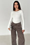Women's Off-Shoulder Fit Blouse – Burgundy Glow - 5
