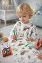 The Vehicle Can Be Painted with Printed Special Pens. Educational Children's Pajama Set (Does Not Make Stains When Washed). - 2