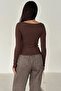 Women's Off-Shoulder Fit Blouse – Burgundy Glow - 2