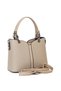 Dona Leather 3-Compartment Medium Shoulder Bag, Women's Shoulder Bag, Women's Black Bag, Casual Women's Bag - 3